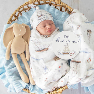 Set Sail Organic Cotton Muslin Snuggle Hunny Baby Wrap