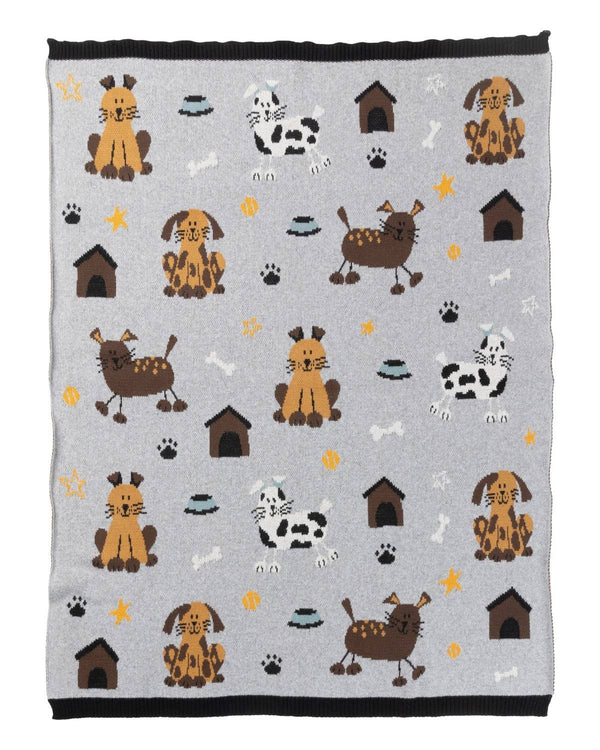 Indus Design Cotton Knit Pal Puppy Baby Blanket