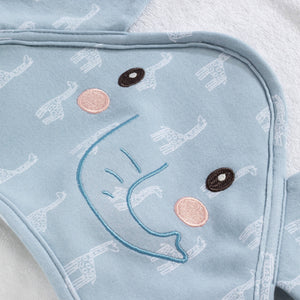 Hooded Baby Towel- Elephant - Wild Safari