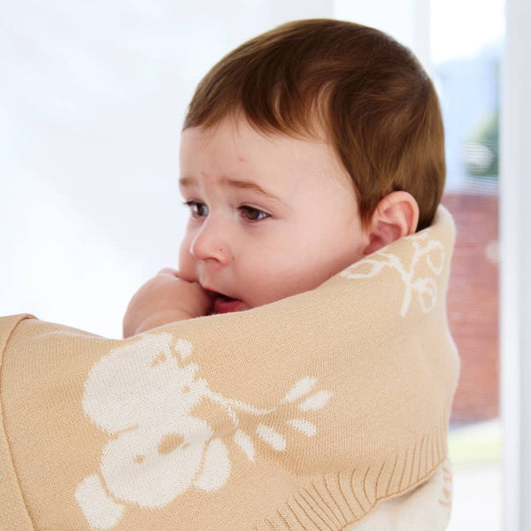 Pram Cotton Knitted Baby Blanket - Australiana