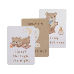 Newborn Baby Milestone Arrival Cards - Living Textiles Cuddly Bear