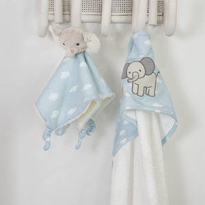 Security Blanket - Elephant Playtime Baby Soother Comforter.