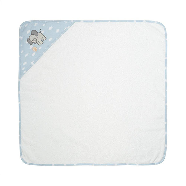 Organic Hooded Baby Towel - Living Textiles Elephant Playtime