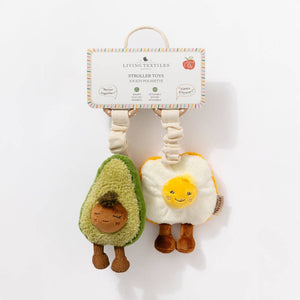 2 Pack Mini Market Brunch Baby Stroller Toys - Avocado & Egg on Toast
