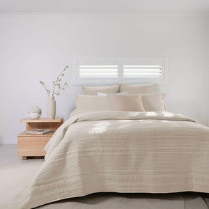 Flinders Embossed Coverlet Set Pebble Bed Cover