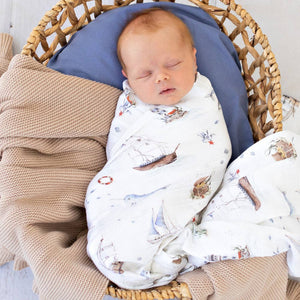 Set Sail Organic Cotton Muslin Snuggle Hunny Baby Wrap