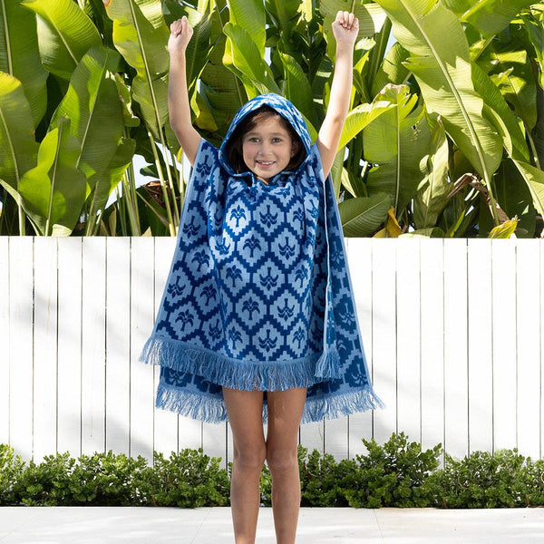 Cocos Kids Poncho - Cobolt Blue Children's Hooded Beach Towel