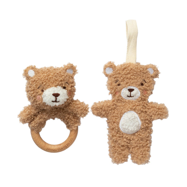 Teething Ring & Dummy Chain Gift Set - Cuddly Bear