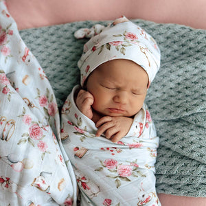 White Rabbit Snuggle Hunny Organic Cotton Muslin Baby Wrap