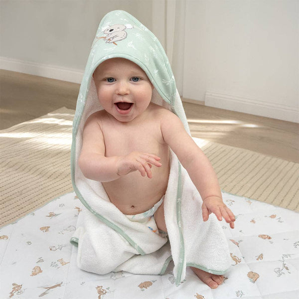 Organic Hooded Baby Towel - Australiana