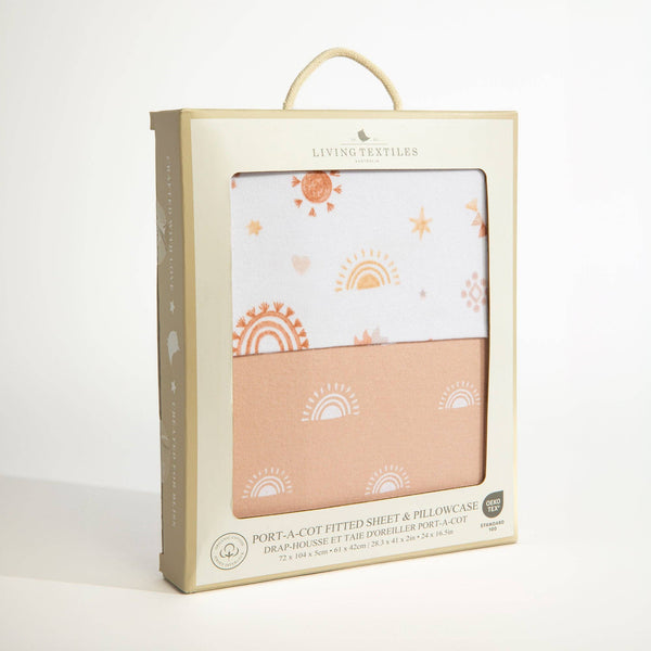 Port-a-Cot Sheet & Pillow Case Set - Bohemian Bliss