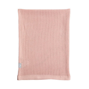 Bassinet Cotton Cellular Blanket - Dusty Pink
