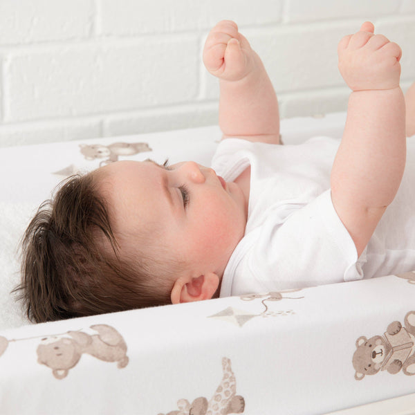 Change Mat Cover with Towelling - Cuddly Bear