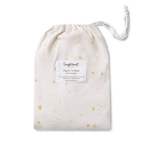 Snuggle Hunny Stardust Organic Cotton Twinkle Stars Fitted Cot Sheet