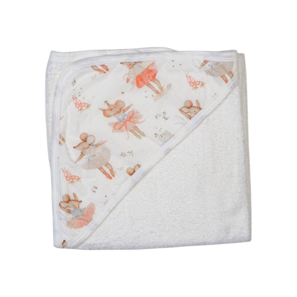 Ballerina Mouse Baby Hooded Bath Towel