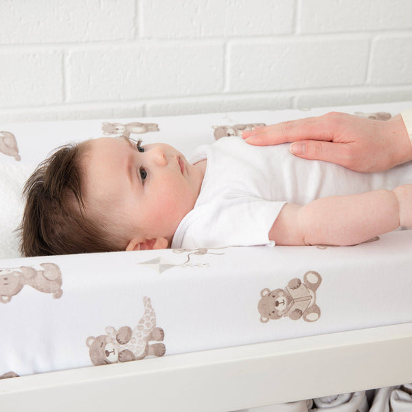 Change Mat Cover with Towelling - Cuddly Bear
