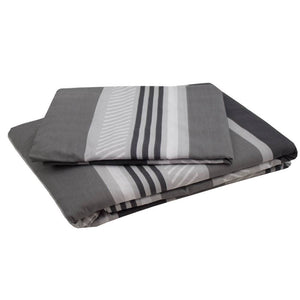 Indiana Polycotton Quilt Cover Set - Grey Multi
