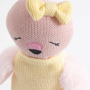 Knitted Animal Toy- Freya the Flamingo