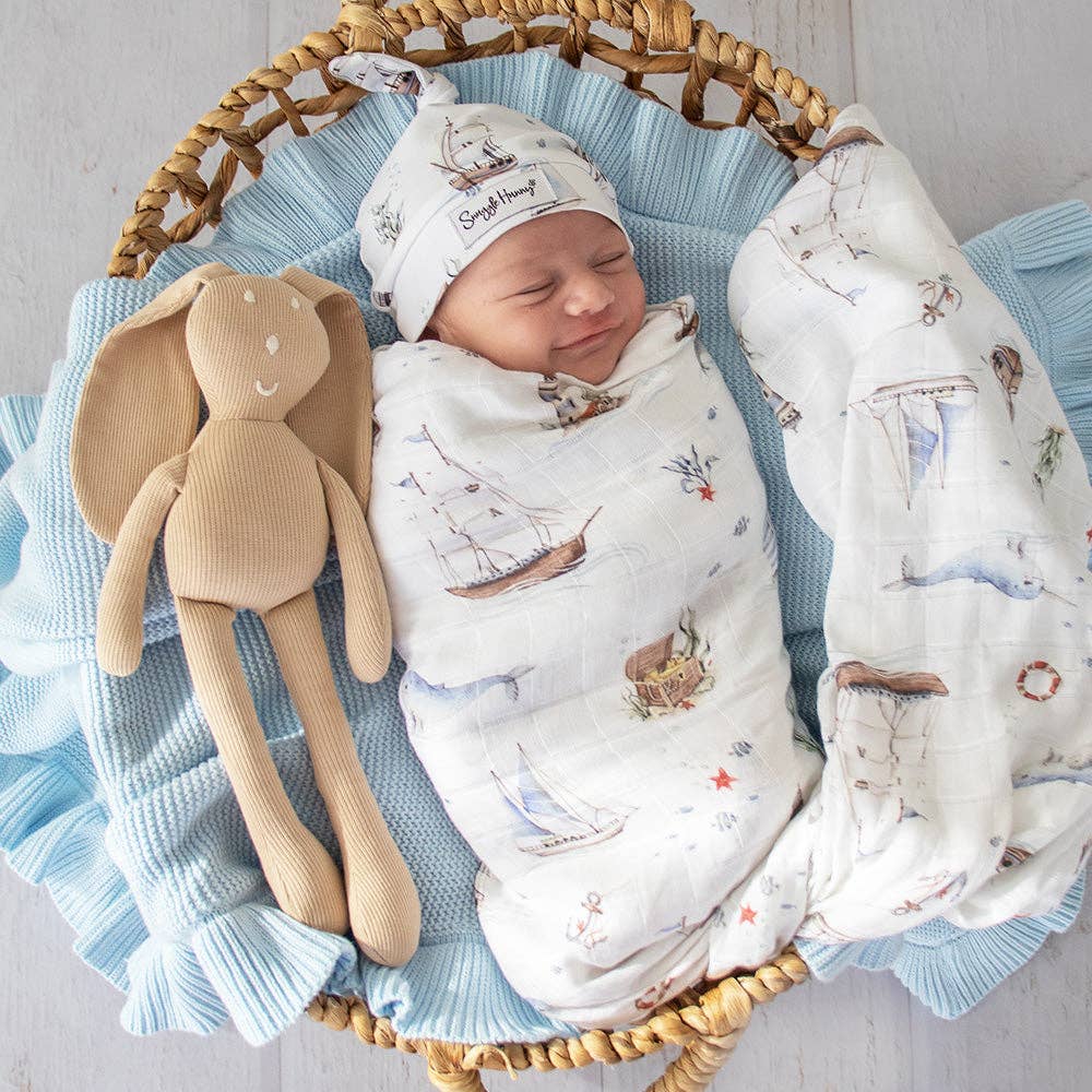 Set Sail Organic Cotton Muslin Snuggle Hunny Baby Wrap