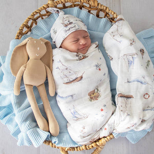 Set Sail Organic Cotton Muslin Snuggle Hunny Baby Wrap