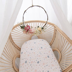 Organic Muslin 2pk Bassinet Fitted Sheet Set -Botanical