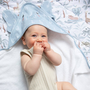 Hooded Baby Towel- Elephant - Wild Safari