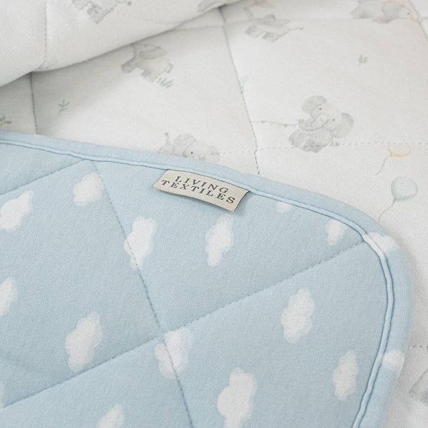 Reversible Quilted Cot Comforter - Elephant Playtime