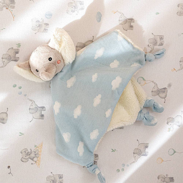 Security Blanket - Elephant Playtime Baby Soother Comforter.