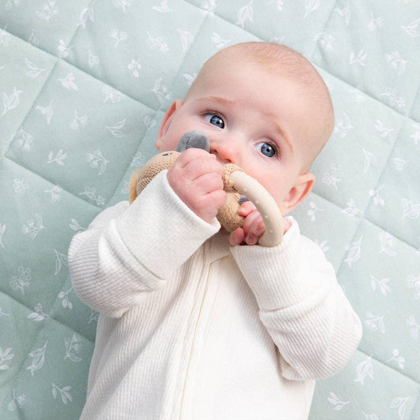 Baby Ring Rattle - Cotton Knit Platypus