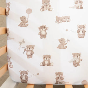 Cuddly Bear 2 Pack Organic Cot Fitted Sheet Living Textiles