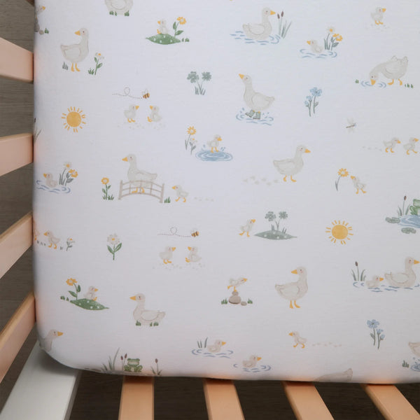 2 pack Goosey Goosey Organic Jersey Cot Fitted Sheets