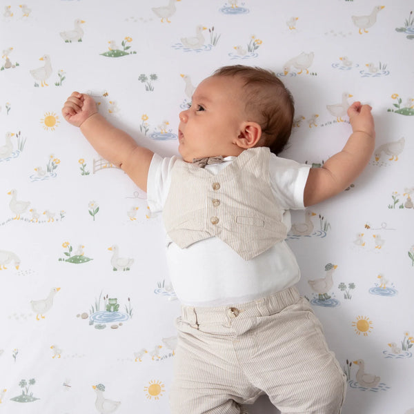 2 pack Goosey Goosey Organic Jersey Cot Fitted Sheets
