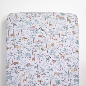 2 pack Wild Safari Organic Jersey Cot Fitted Sheets