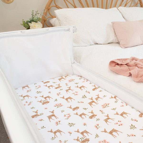 2 Pack Jersey Bassinet Bedside Sleeper Fitted Sheet - Sophia's Garden