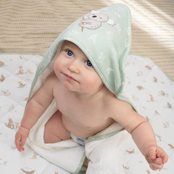 Organic Hooded Baby Towel - Australiana