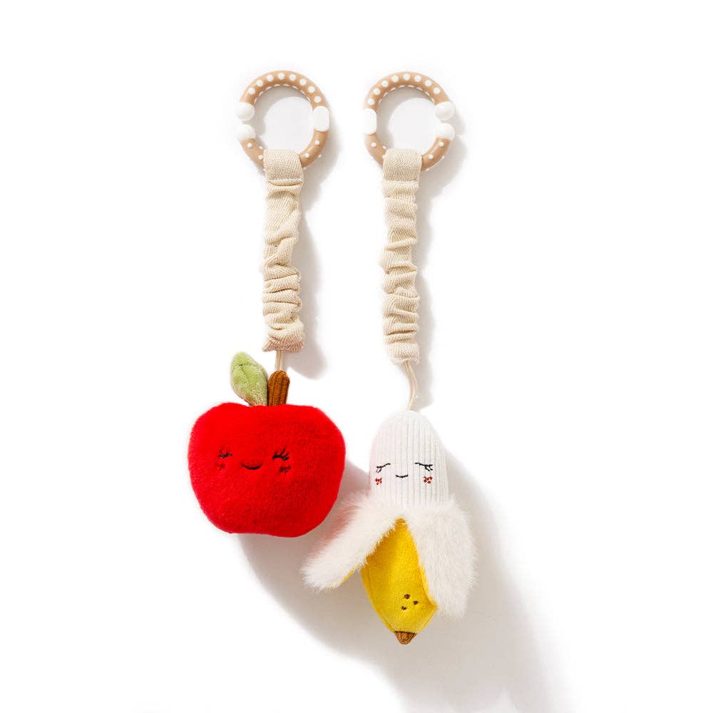 2 Pack Mini Market Brunch Baby Stroller Toys - Apple & Banana