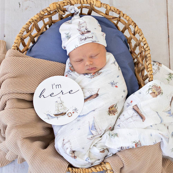 Set Sail Organic Cotton Muslin Snuggle Hunny Baby Wrap