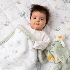 Snuggly Goosey Goosey Organic Jersey Sherpa Blanket