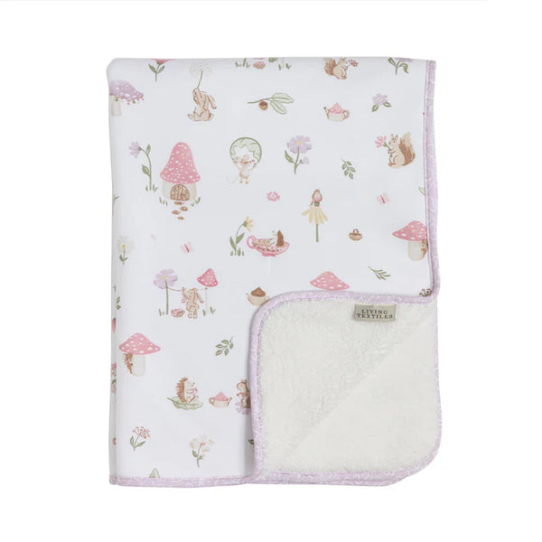Jersey Sherpa Pram Blanket Whimsical Wonderland Living Textiles Baby Blanket