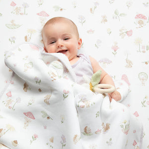 Jersey Sherpa Pram Blanket Whimsical Wonderland Living Textiles Baby Blanket