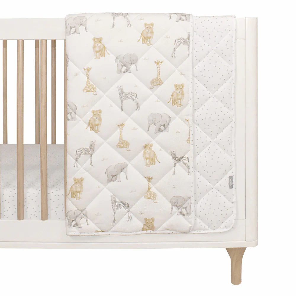 Savanna Babies Quilted Cot Comforter Nursery Quilt Blanket
