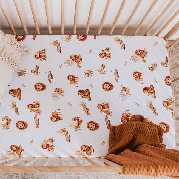 Snuggle Hunny Lion Fitted Cot Sheet