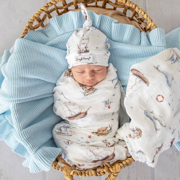 Set Sail Organic Cotton Muslin Snuggle Hunny Baby Wrap
