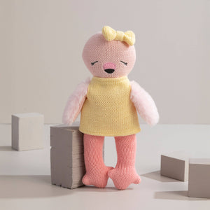 Knitted Animal Toy- Freya the Flamingo