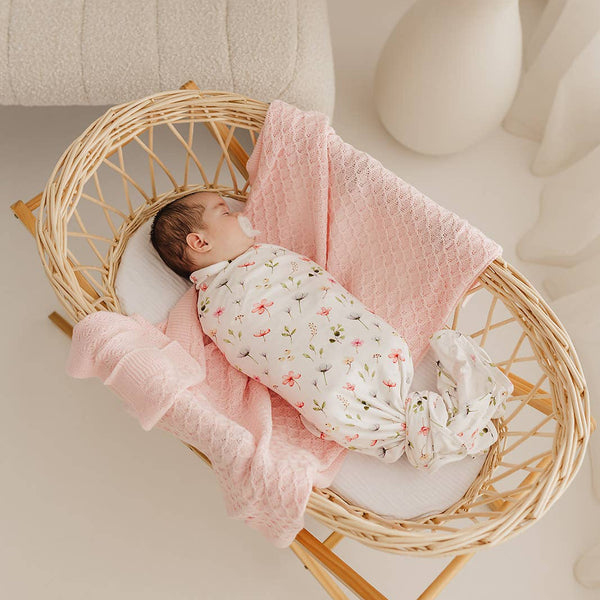Fleur Organic Cotton Newborn Baby Swaddle Wrap