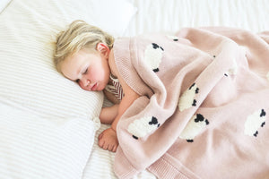 Baa Baa Pink Lamb Organic Cotton Baby Blanket