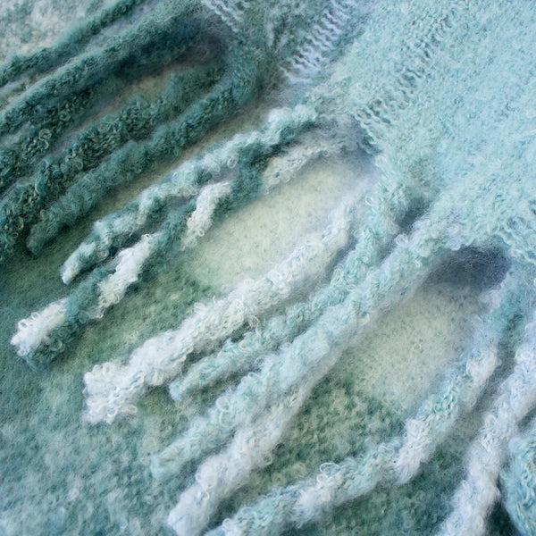 Cosmo Bambury Aqua Check Throw Rug