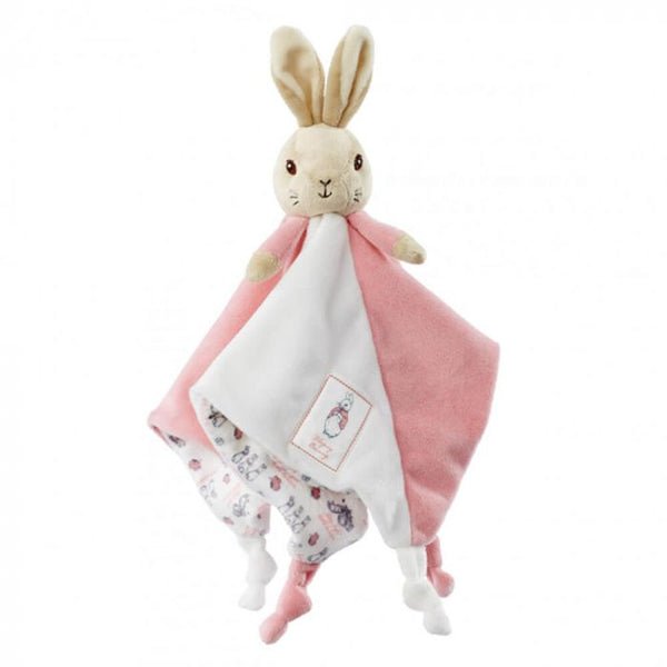 My First Beatrix Potter Flopsy Rabbit Pink & White Baby Soother Comfort Blanket