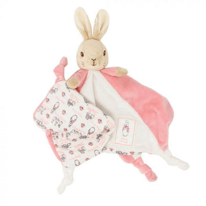 My First Beatrix Potter Flopsy Rabbit Pink & White Baby Soother Comfort Blanket