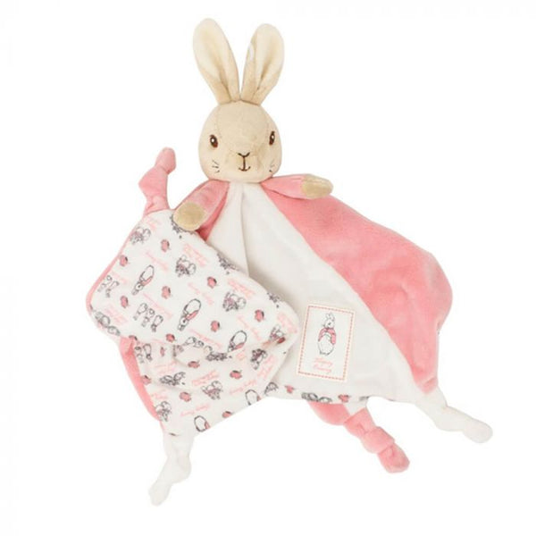 My First Beatrix Potter Flopsy Rabbit Pink & White Baby Soother Comfort Blanket